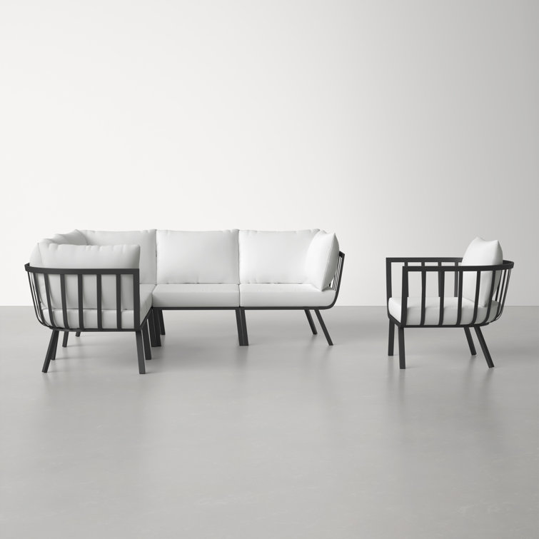 Riverside Metal Outdoor Sofa AllModern